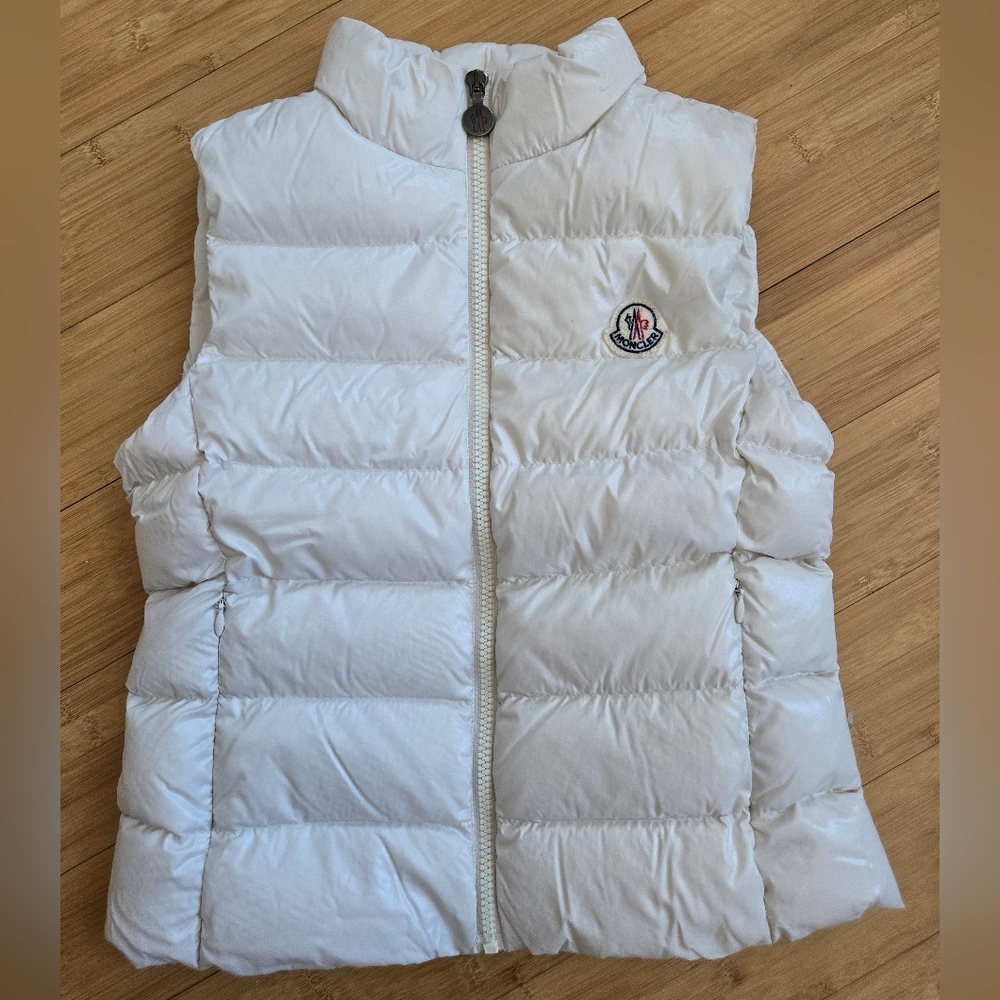 Moncler Kids' Cream Puffer Vest